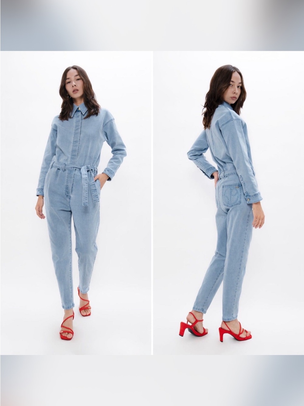 NWT 1 People Denim Boilersuit in sky Blue